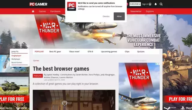 pcgamer.com homepage screenshot