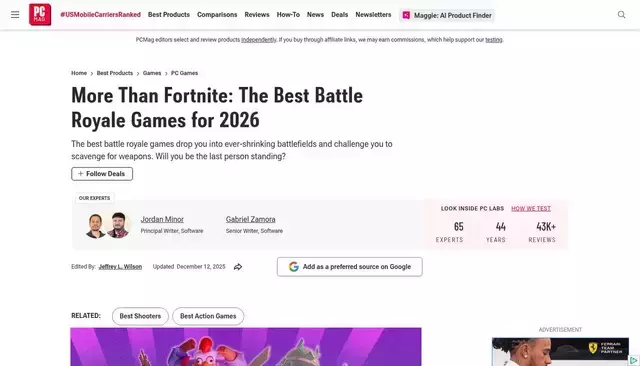 www.pcmag.com homepage screenshot