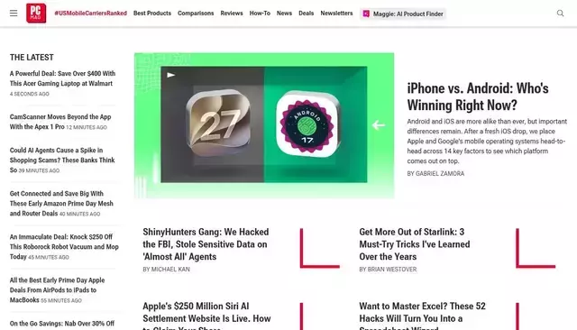pcmag.com homepage screenshot