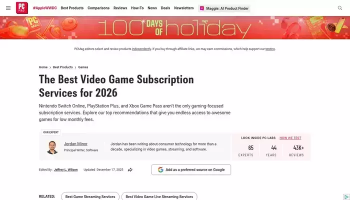 www.pcmag.com homepage screenshot