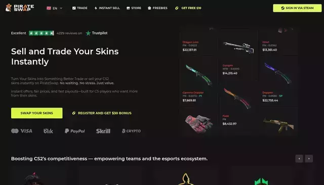 pirateswap.com homepage screenshot