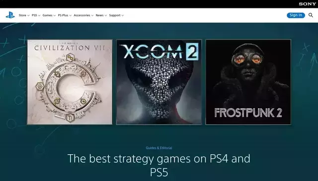 playstation.com homepage screenshot