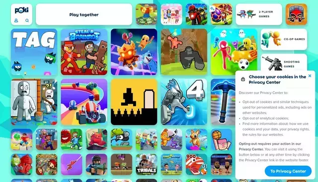 poki.com homepage screenshot