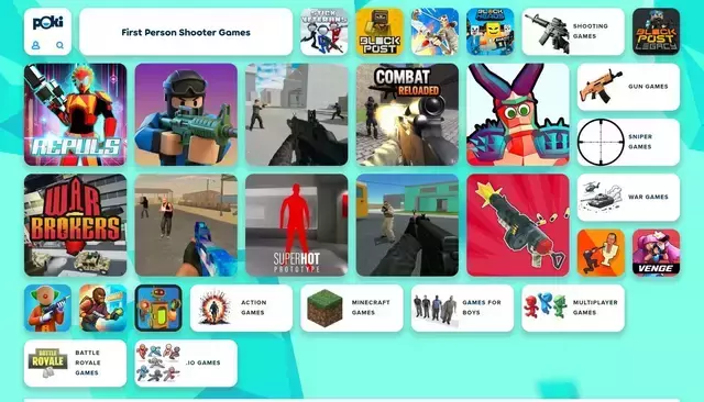 poki.com homepage screenshot