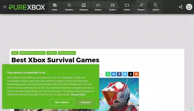 purexbox.com homepage screenshot