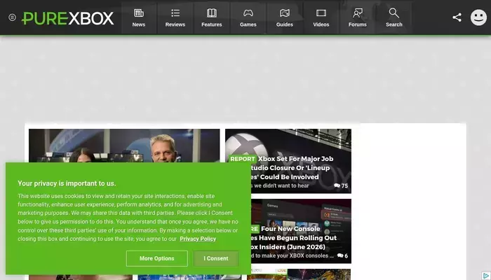 purexbox.com homepage screenshot