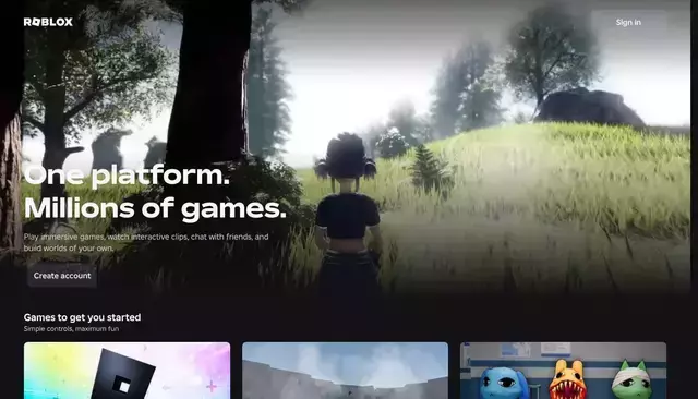 roblox.com homepage screenshot