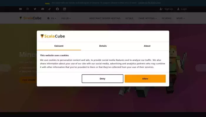 scalacube.com homepage screenshot