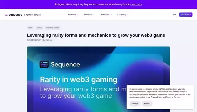 sequence.xyz homepage screenshot