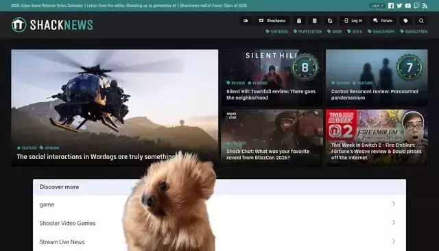 shacknews.com homepage screenshot