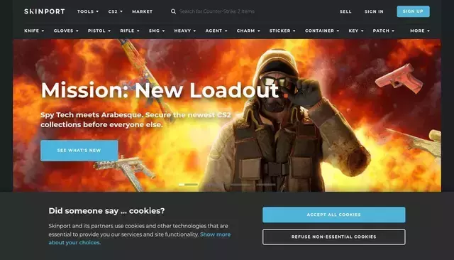 skinport.com homepage screenshot
