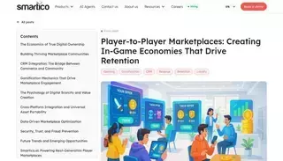 Smart Ico Player-to-Player Marketplaces: Creating In-Game Economies That Drive Retention