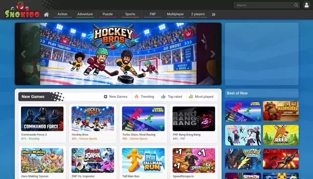 snokido.com homepage screenshot