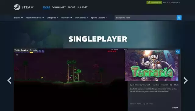 store.steampowered.com homepage screenshot