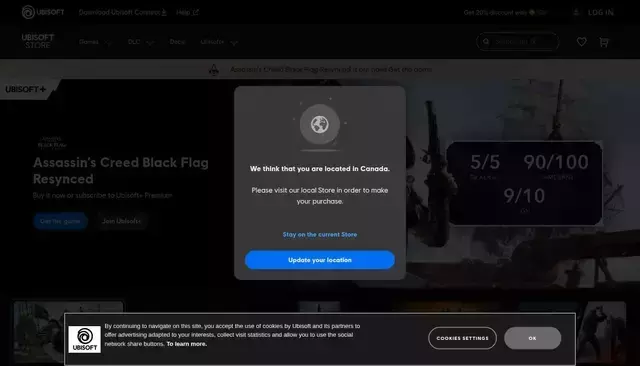 store.ubisoft.com homepage screenshot