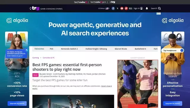 techradar.com homepage screenshot