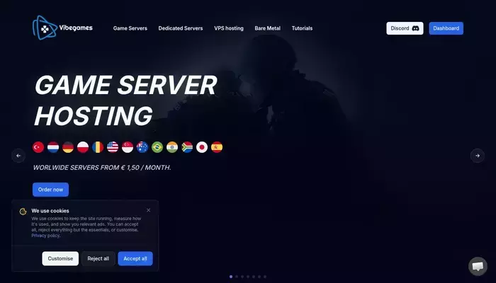 vibegames.com homepage screenshot