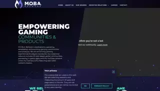 We Are Mob A M.O.B.A. Network – – some of the largest gaming communities in the world.