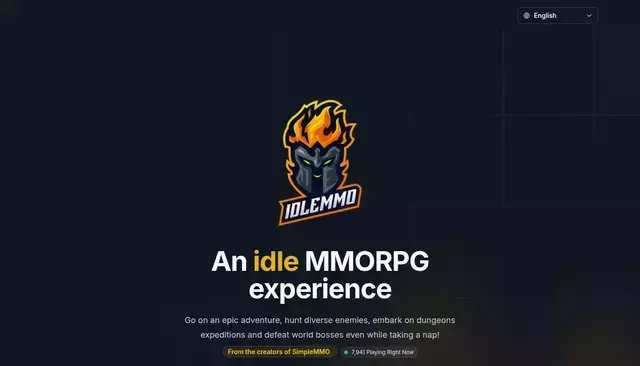 web.idle-mmo.com homepage screenshot