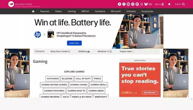 windowscentral.com homepage screenshot