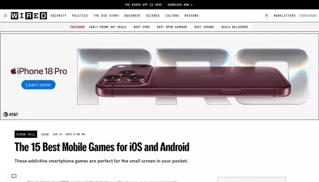 wired.com homepage screenshot