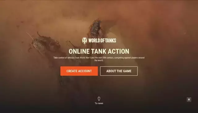 worldoftanks.com homepage screenshot