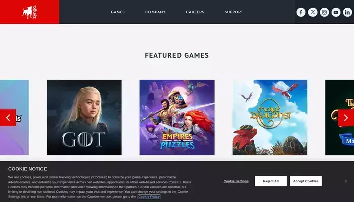 zynga.com homepage screenshot